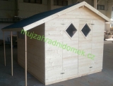 Zahradní dřevěný domek 4x3,3m (19mm) s okny s přesahem střechy