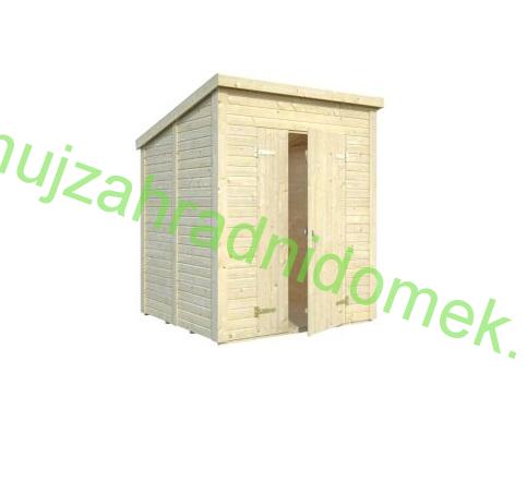 Zahradní dřevěný domek 2,6 x 2,6 m, 19mm, rovná / pultová střecha