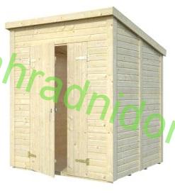 Zahradní dřevěný domek 3,8 x 3,8 m, 19mm, rovná / pultová střecha