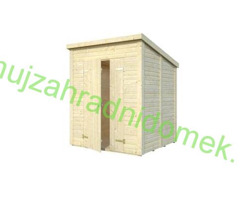 Zahradní dřevěný domek 2,2 x 2,2 m, 19mm, rovná / pultová střecha