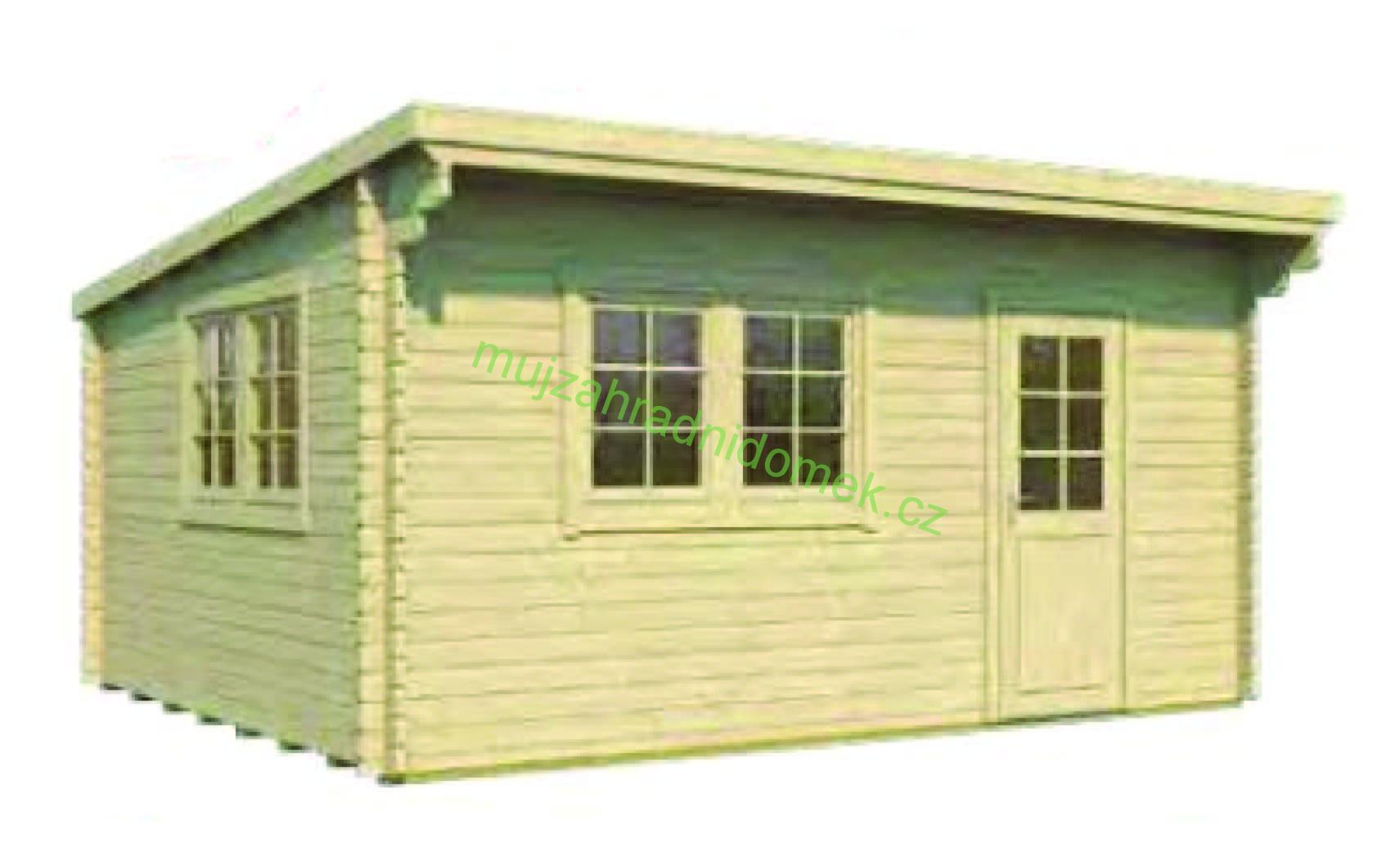 Zahradní dřevěný domek roubený FRAGA 5,2 x 4,6 m (24mm)