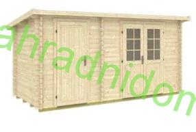 Zahradní dřevěný domek roubený BURGOS 6,5 x 4,5m