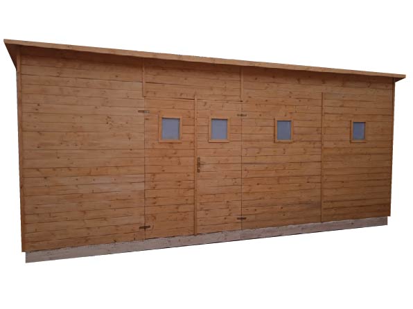 Zahradní dřevěný domek ALACANT (19mm), s okny, rozměr 3,3 x 6,3m