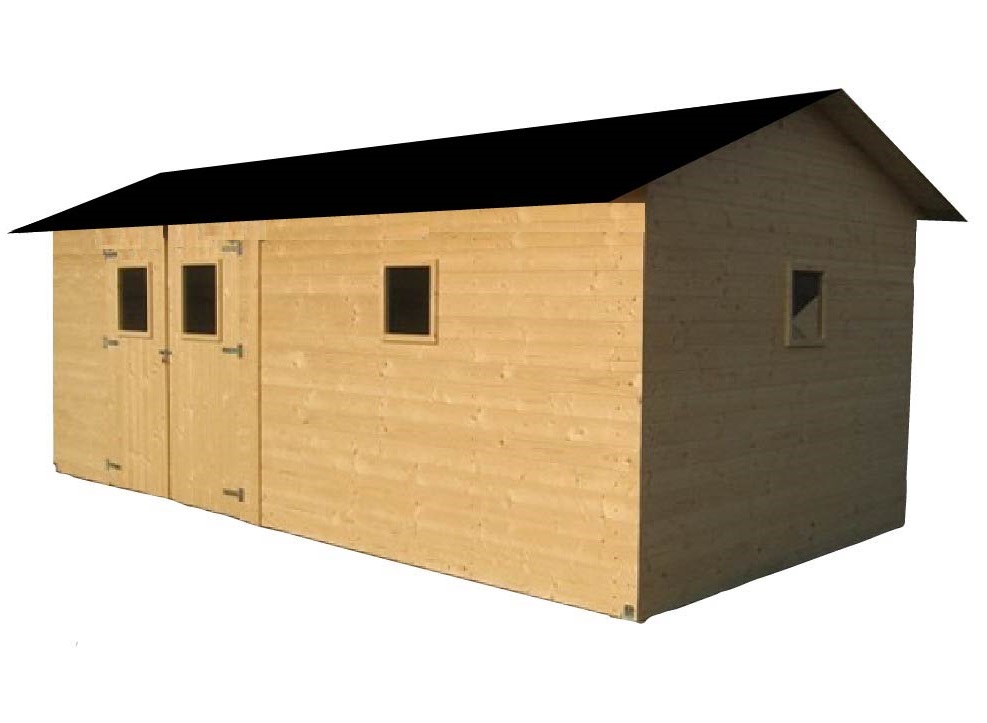 Zahradní dřevěný domek ALACANT (16mm), s okny, rozměr 3,3 x 6,3m, v.2,3m
