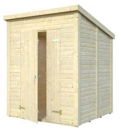 Zahradní dřevěný domek 3,8 x 3,8 m, 16mm, rovná / pultová střecha