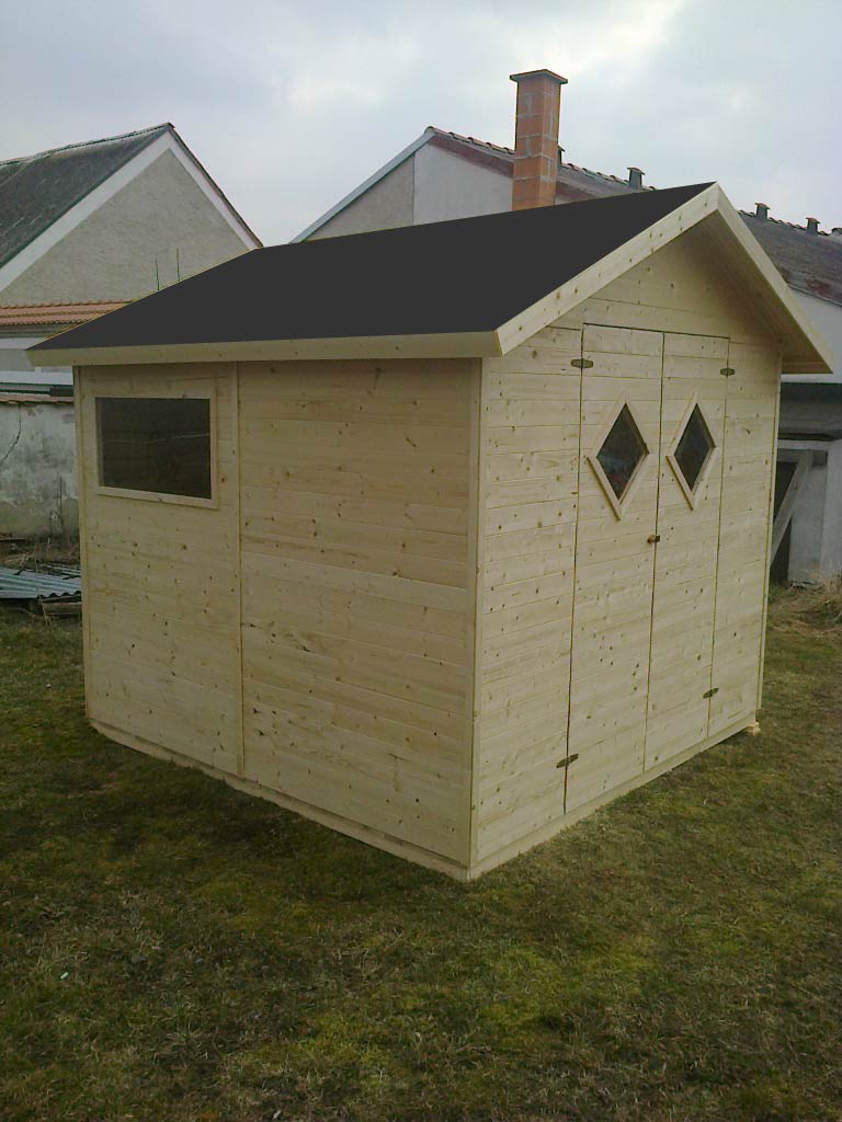 Zahradní dřevěný domek 2,7x2,7m, (12mm) s okny, MALAGA, na nářadí