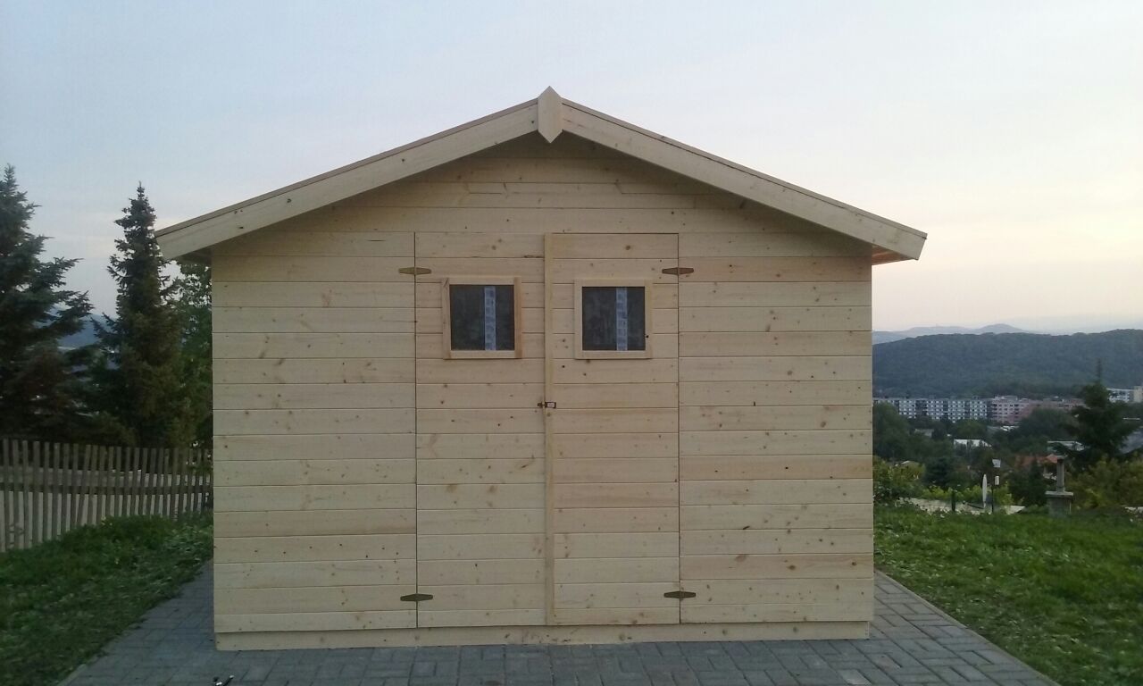 Zahradní dřevěný domek 3,3x3,3m, (16mm) s okny, MADRID