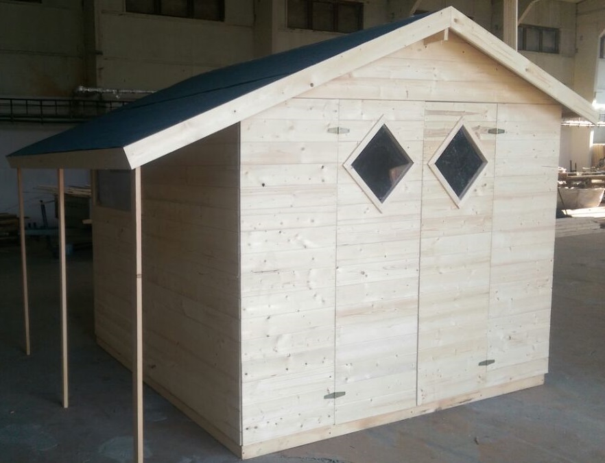 Zahradní dřevěný domek 4x3,3m (16mm) s okny s přesahem střechy